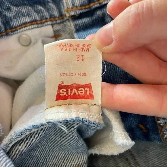 Levi’s Vintage Orange Tab Children’s Jeans Straight Leg Light Wash Distressed 12 - Picture 9 of 11